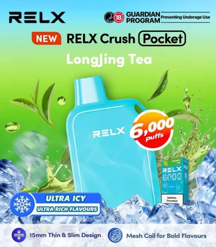 SGVape-RELX-CRUSH-POCKET-6000-LONG-JING-TEA-SG-Vape-Hub