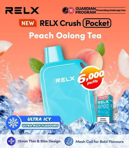 SGVape-RELX-CRUSH-POCKET-6000-PEACH-OOLONG-TEA-SG-Vape-Hub