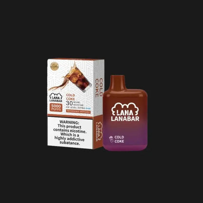 SGVape-Lana-Bar-5000-Puffs,-cold-coke-flavor-on-a-black-background-LANA