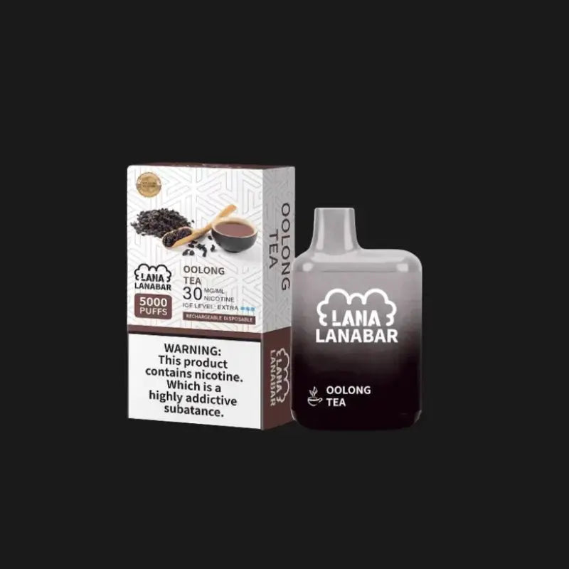 SGVape-Lana-Bar-5000-Puffs,-Oolong-tea-flavor-on-a-black-background-LANA